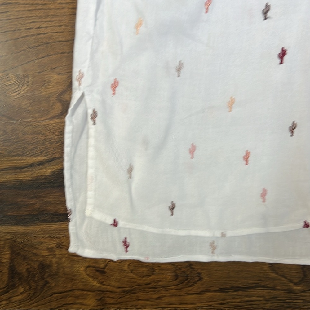 Rails Cactus Print Button Front Top Size Small - image 5